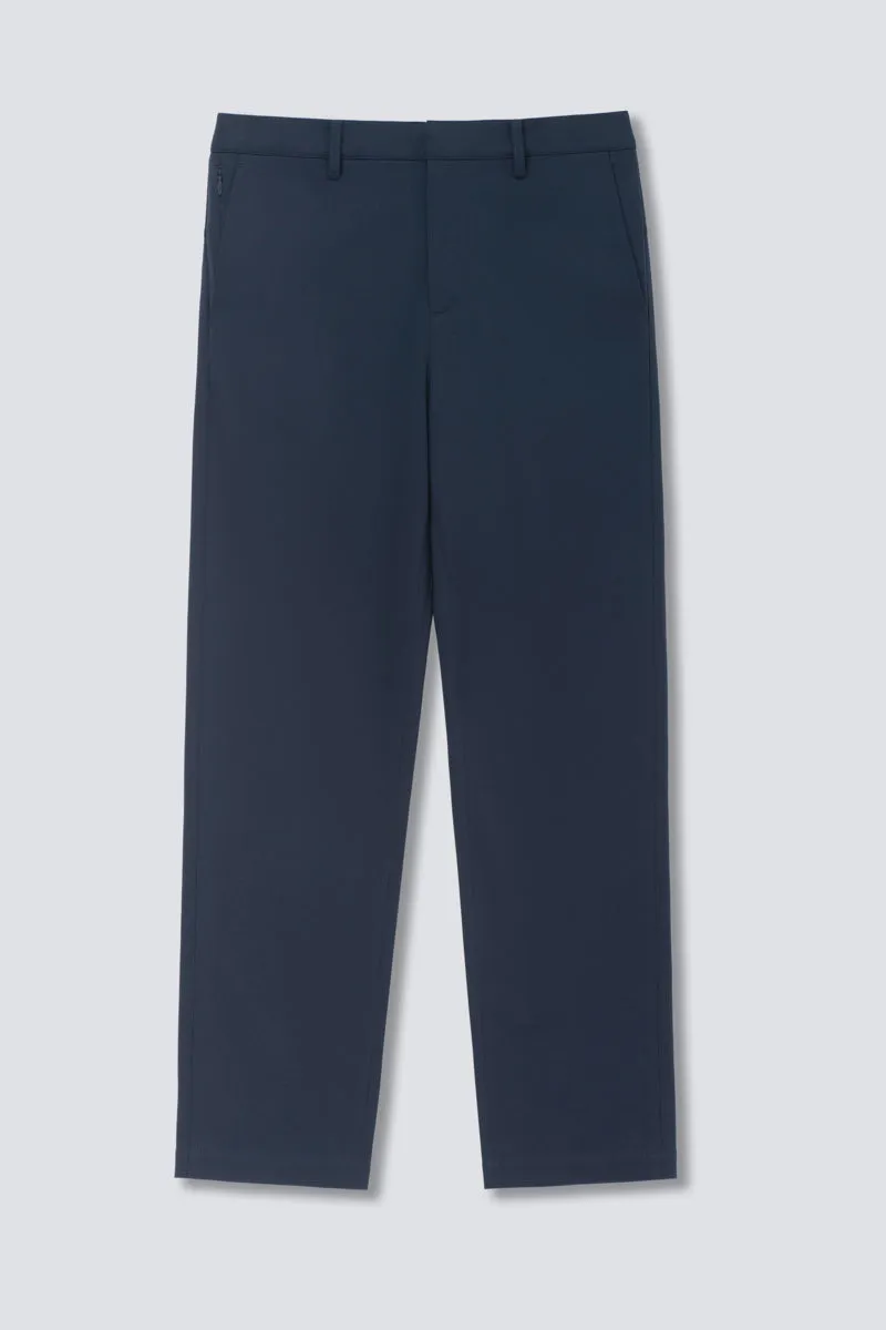 CottonSTRETCH Lightweight Knit Smart Pants | Navy NNY096