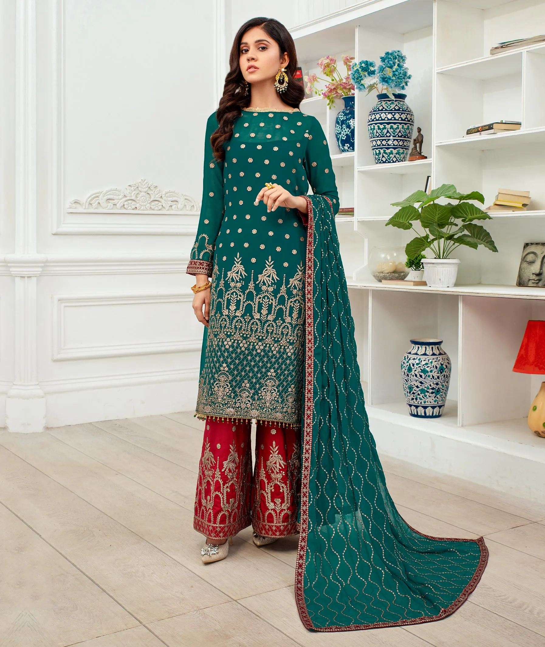 Dastoor by Zarif Unstitched 3 Piece Chiffon Collection’2021-ZD-10-Sehar