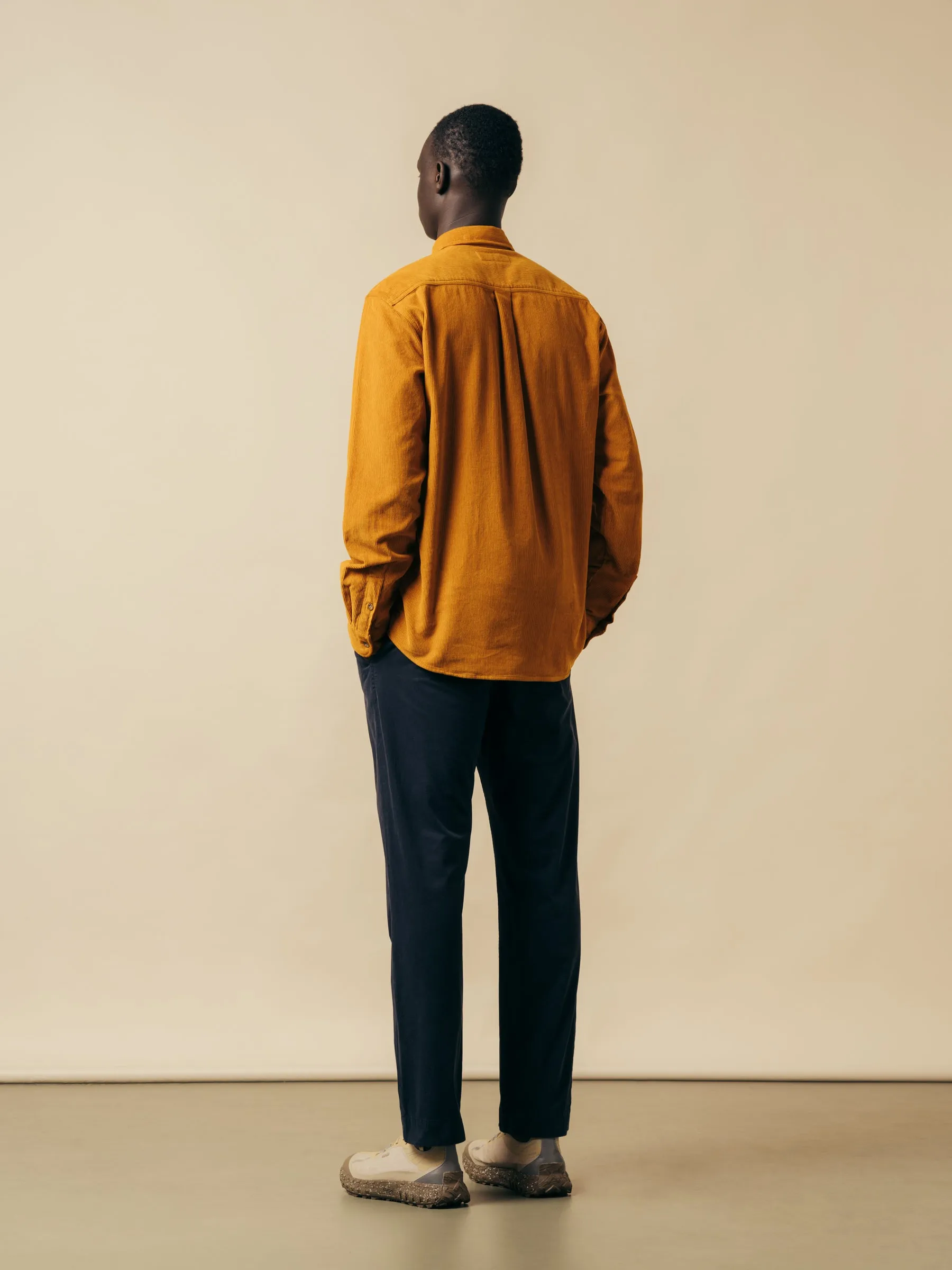 Dirleton Shirt In Saffron 12W Cotton Corduroy