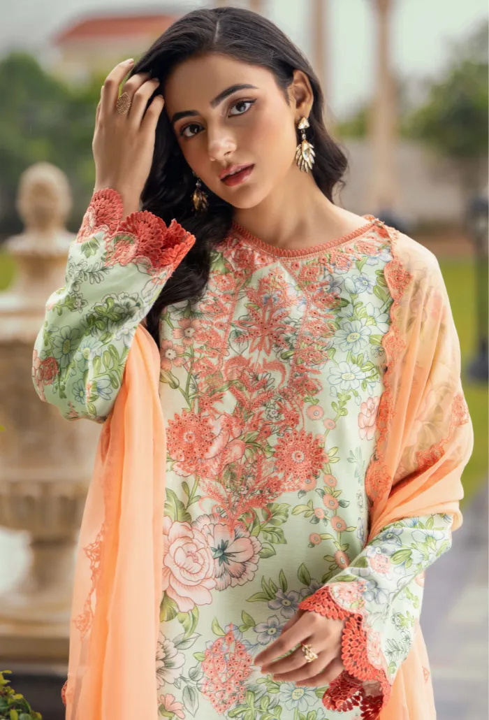 Diva By Humdum Unstitched 3 Piece Emb Karandi Collection'2024-D-03