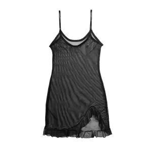 Eloise Nightie Black Mesh