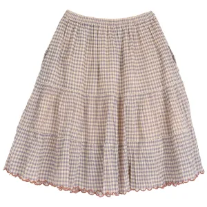 Emile et Ida Skirt Vichy Peche