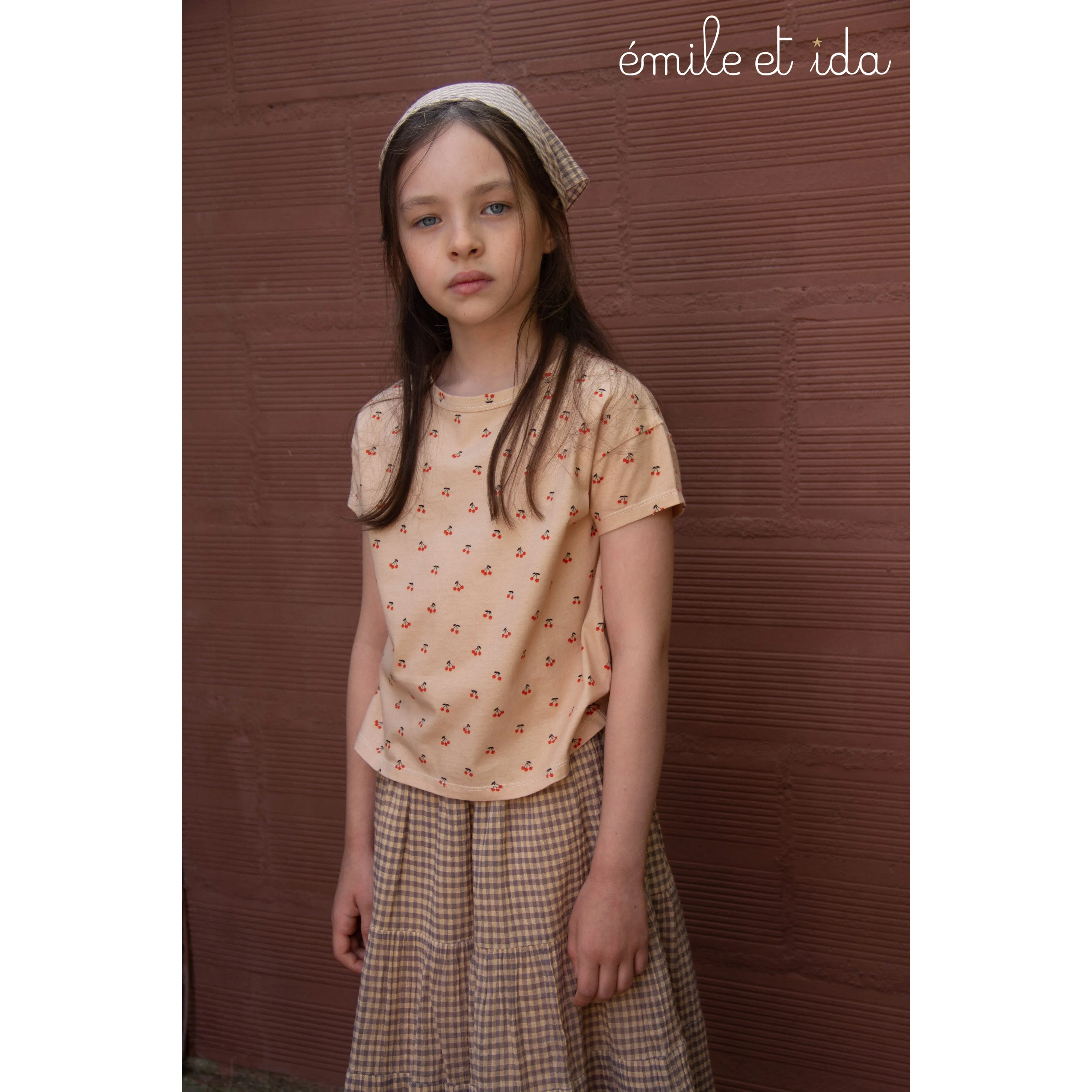 Emile et Ida Skirt Vichy Peche