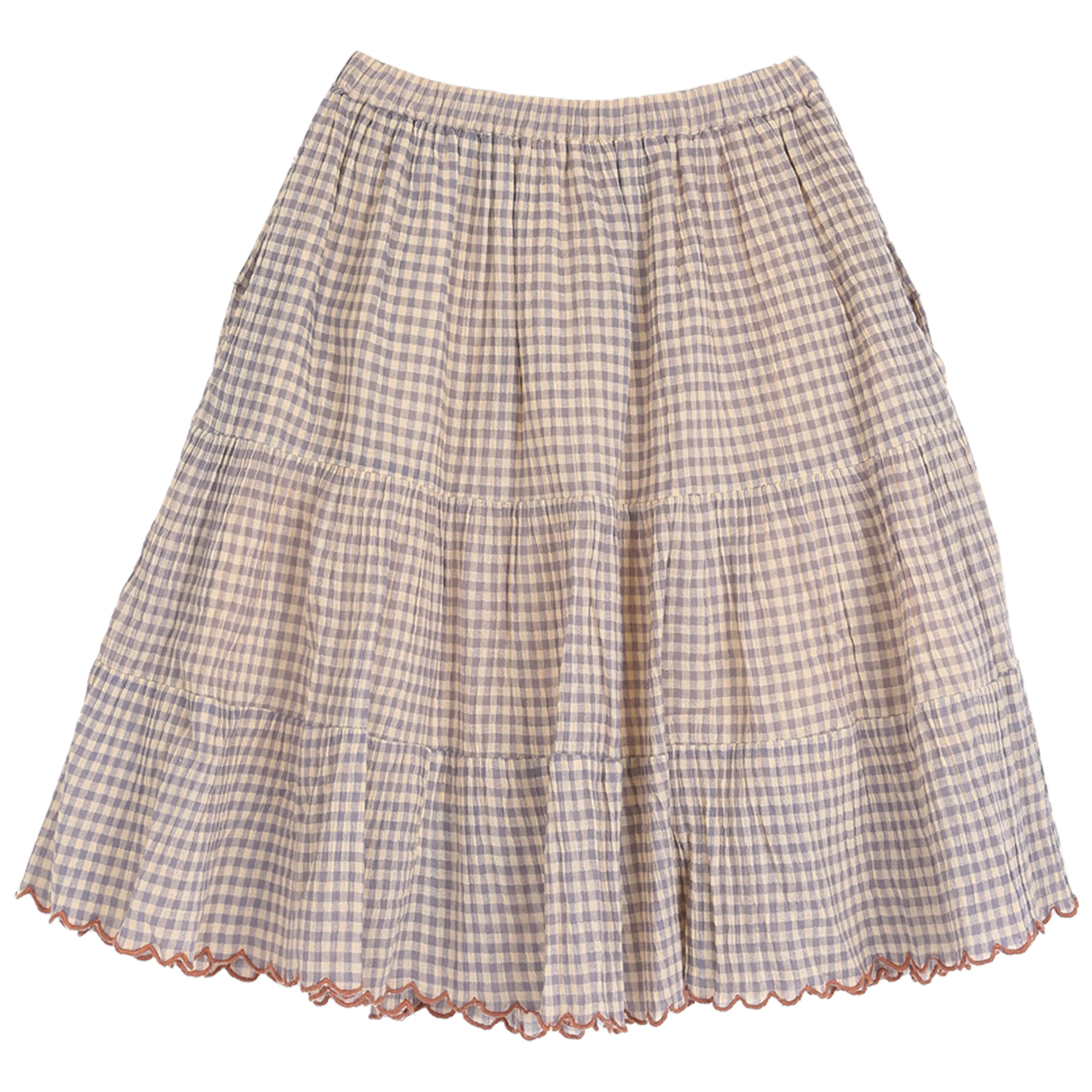 Emile et Ida Skirt Vichy Peche