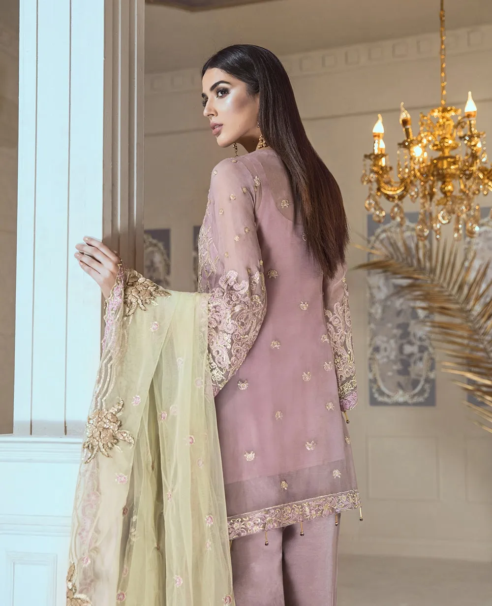 Eshaal Luxury Embroidered Chiffon Collection Vol-4 by Emaan Adeel – Periwinkle Entice