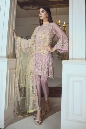 Eshaal Luxury Embroidered Chiffon Collection Vol-4 by Emaan Adeel – Periwinkle Entice