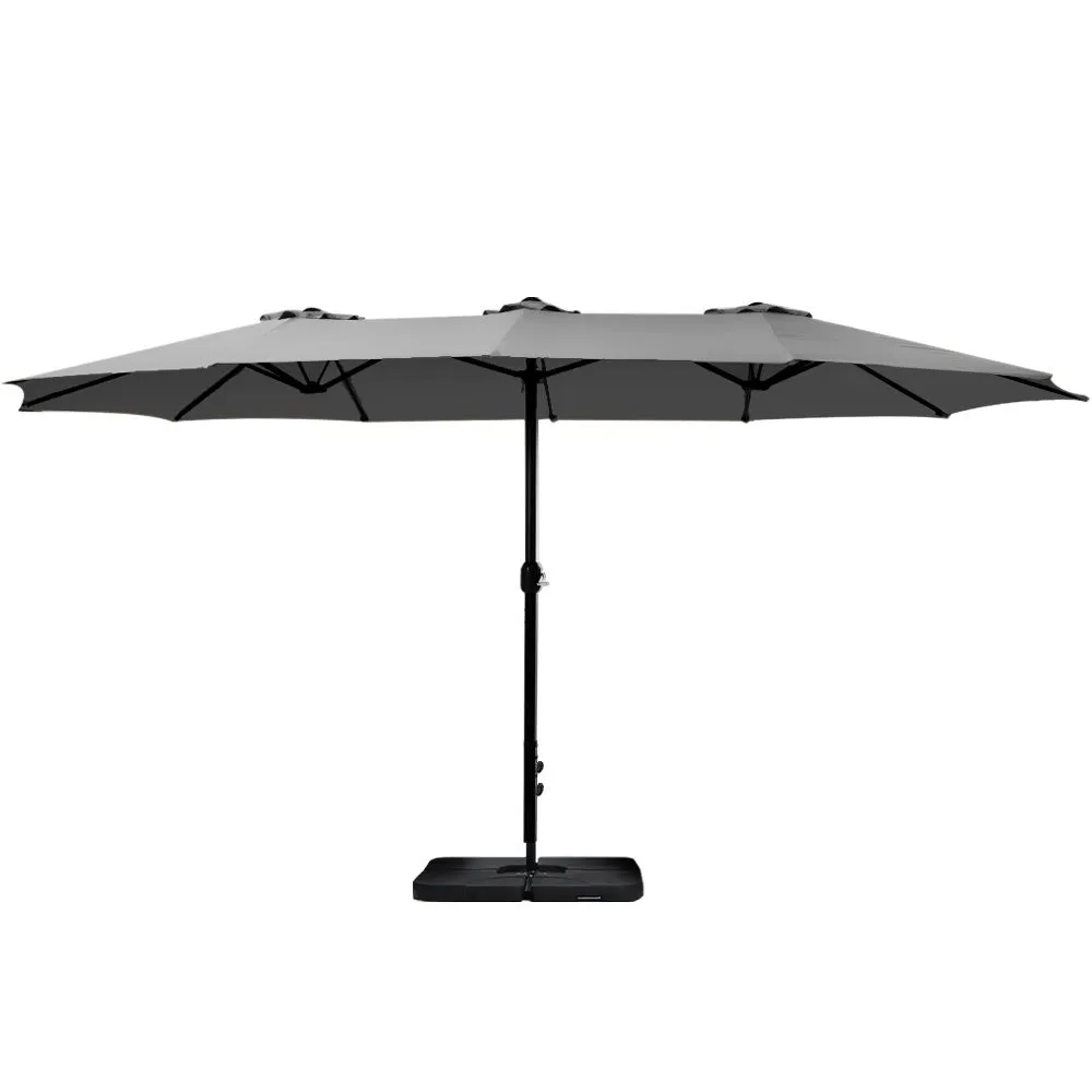 Extra Large Outdoor Umbrella w/ UV-Resistant Canopy - Instahut