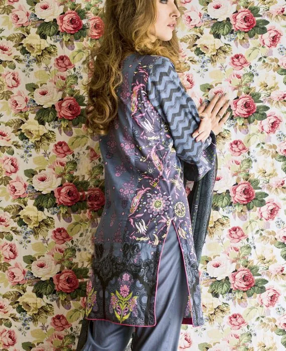 Feminine Embroidered Lawn Collection 2017 – 3B