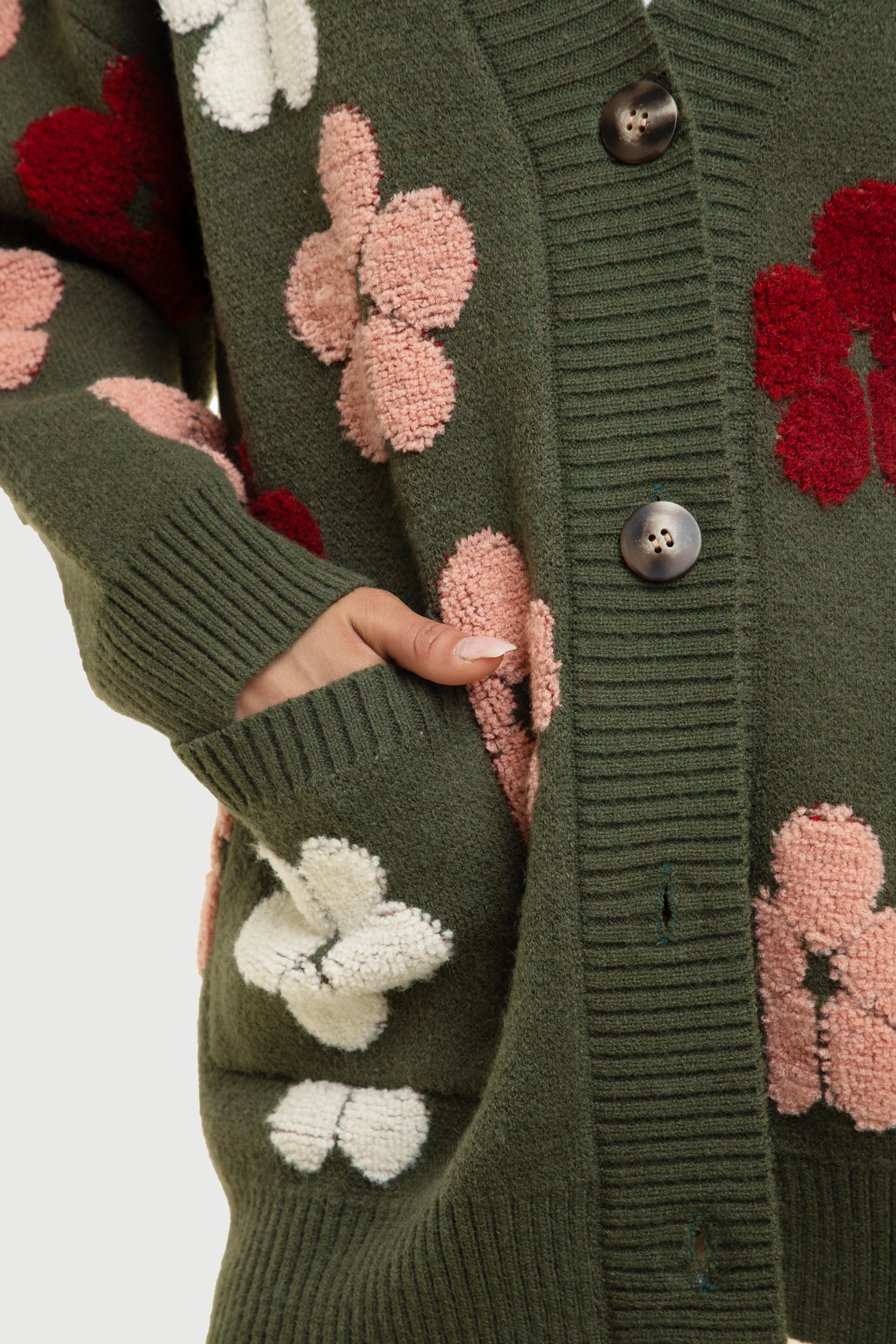 Floral Knit Cardigan for Fall