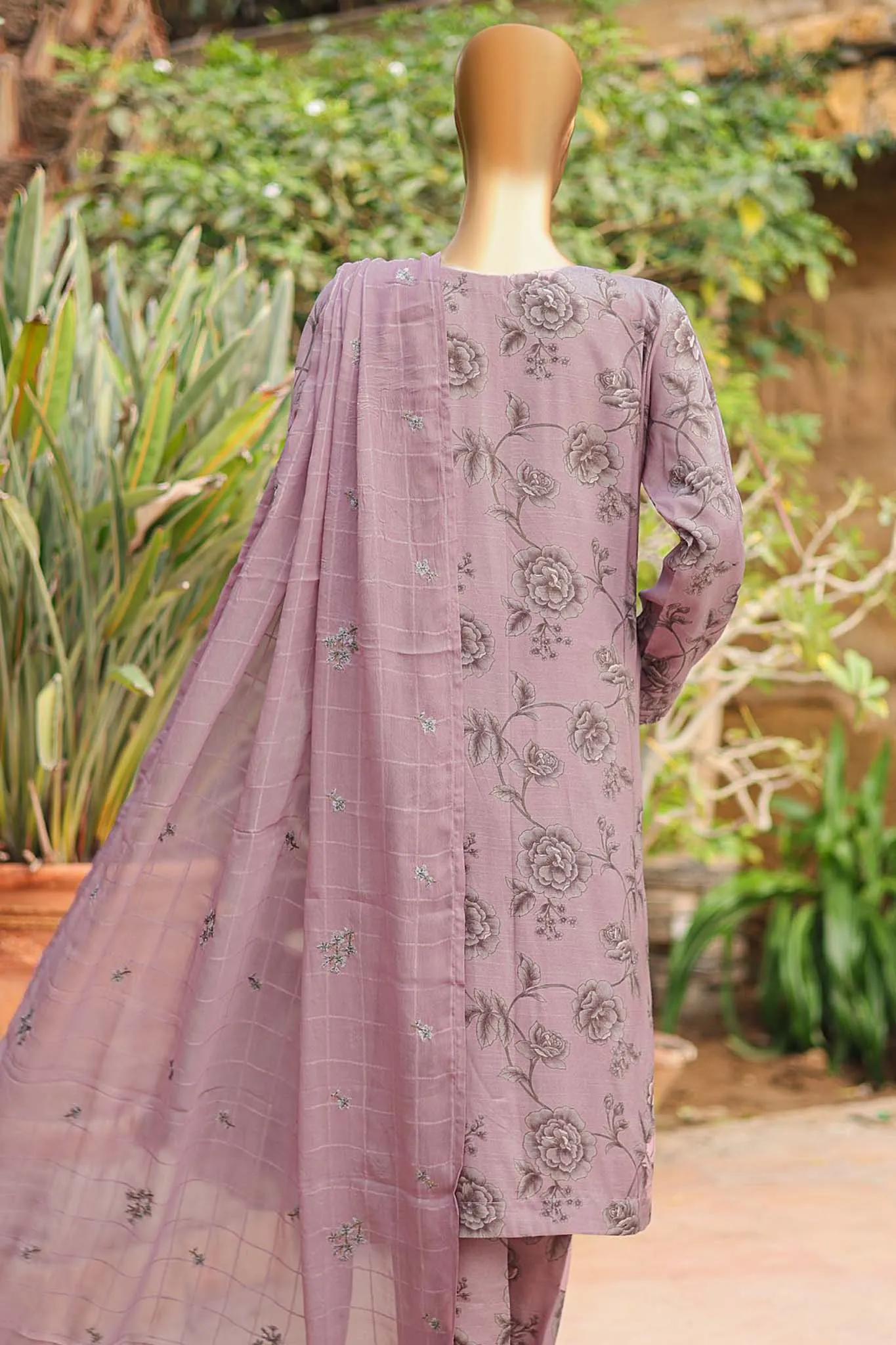 Floral Vibes By Hz Unstitched 3 Piece Raw Silk Collection'2024-FVRS-05