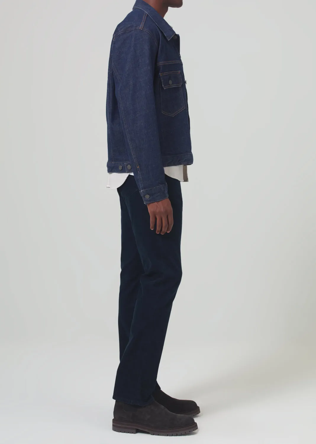 Gage Slim Straight Corduroy in Navy