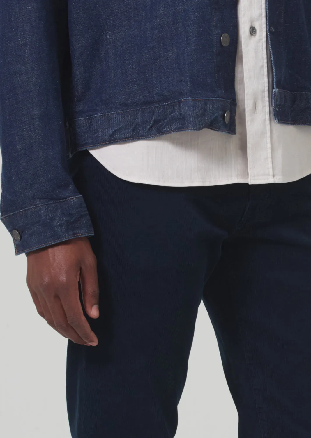 Gage Slim Straight Corduroy in Navy