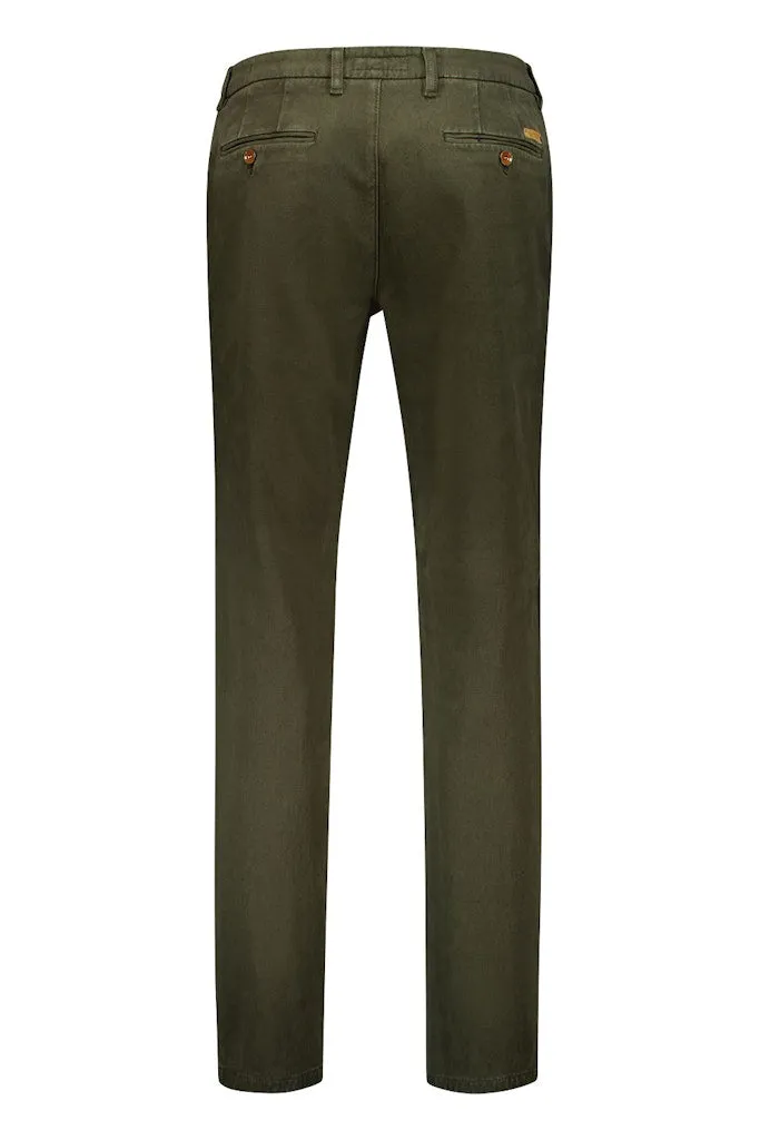 Gardeur -  Bono, Luxury Cotton Slacks, Olive Green