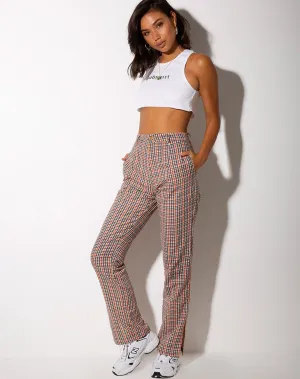 Gira Split Hem Trouser in Country Check