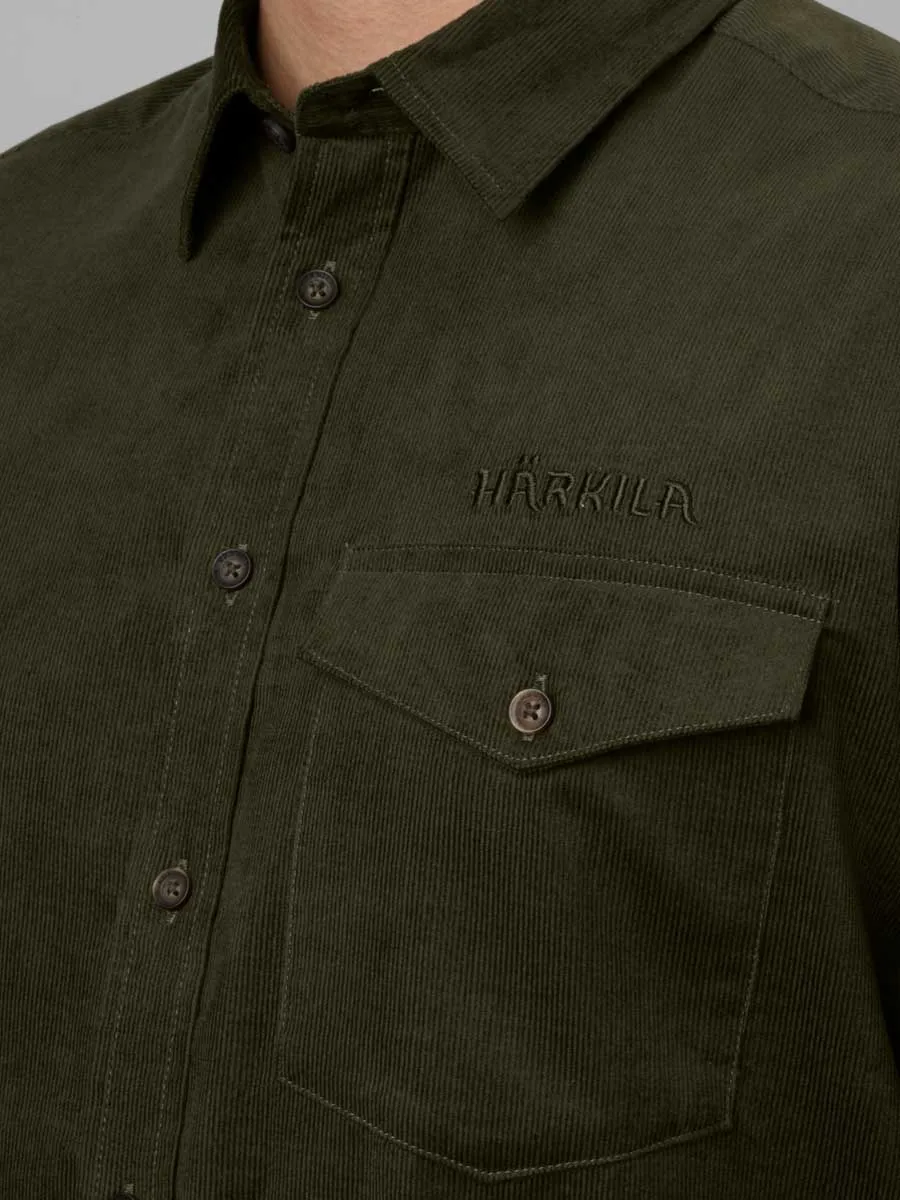 HARKILA Kaldfjord Corduroy Shirt - Mens - Willow Green