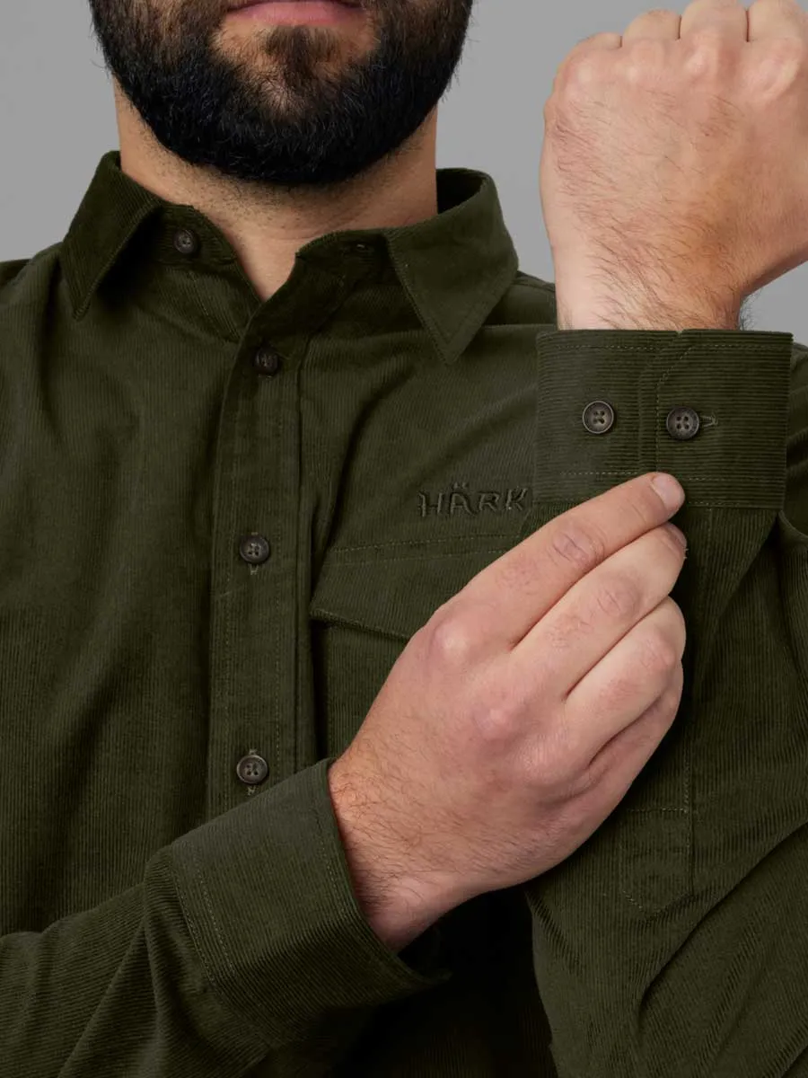 HARKILA Kaldfjord Corduroy Shirt - Mens - Willow Green