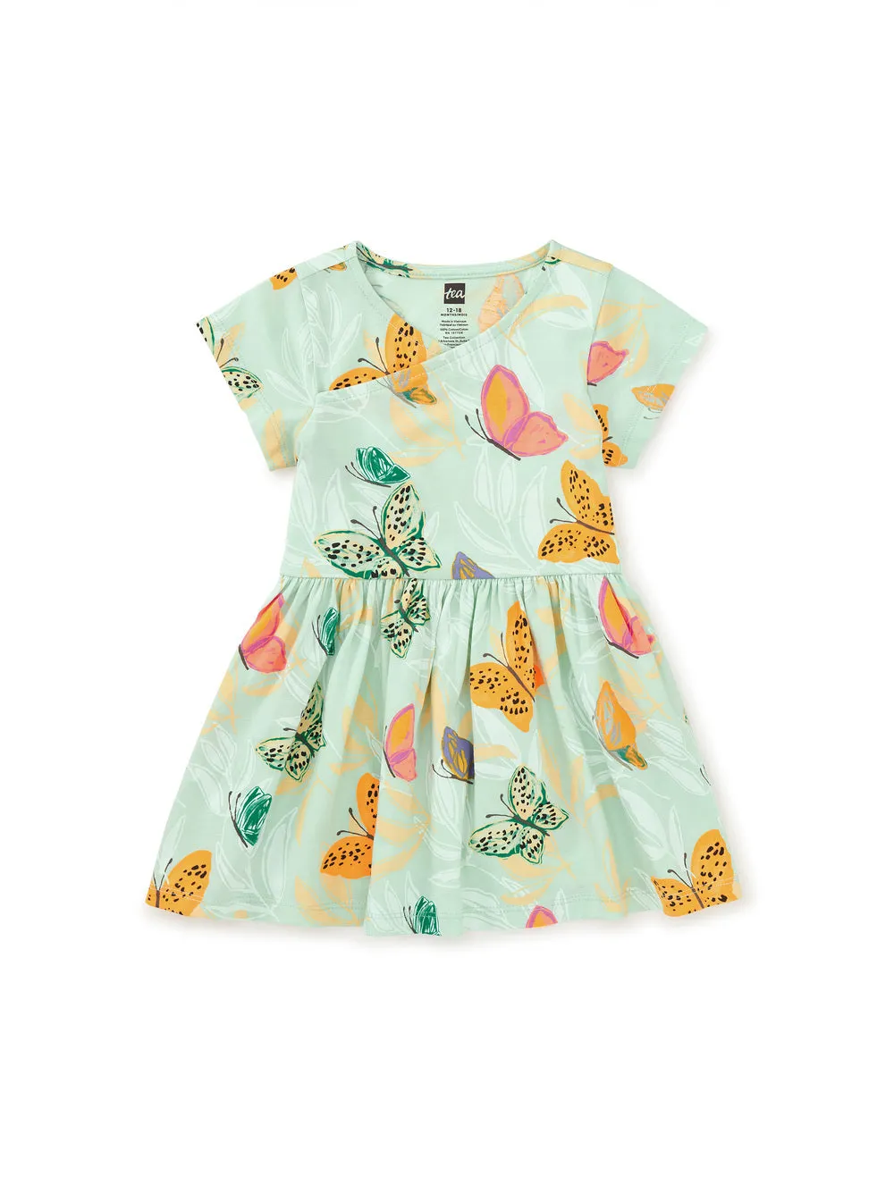 Infant Short Sleeve Wrap Neck Dress / Mariposa and Flora