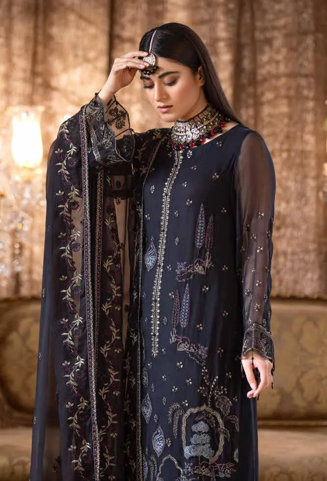 Jannan Embroidered Chiffon Collection – JF-03