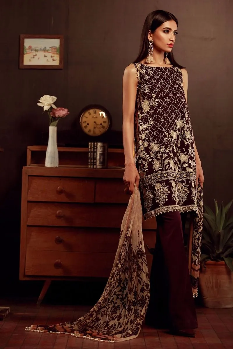 Khaadi Luxury Collection 2017 – Purple P17506