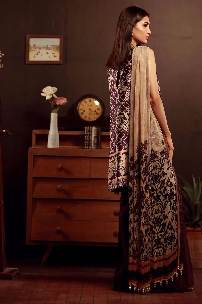 Khaadi Luxury Collection 2017 – Purple P17506