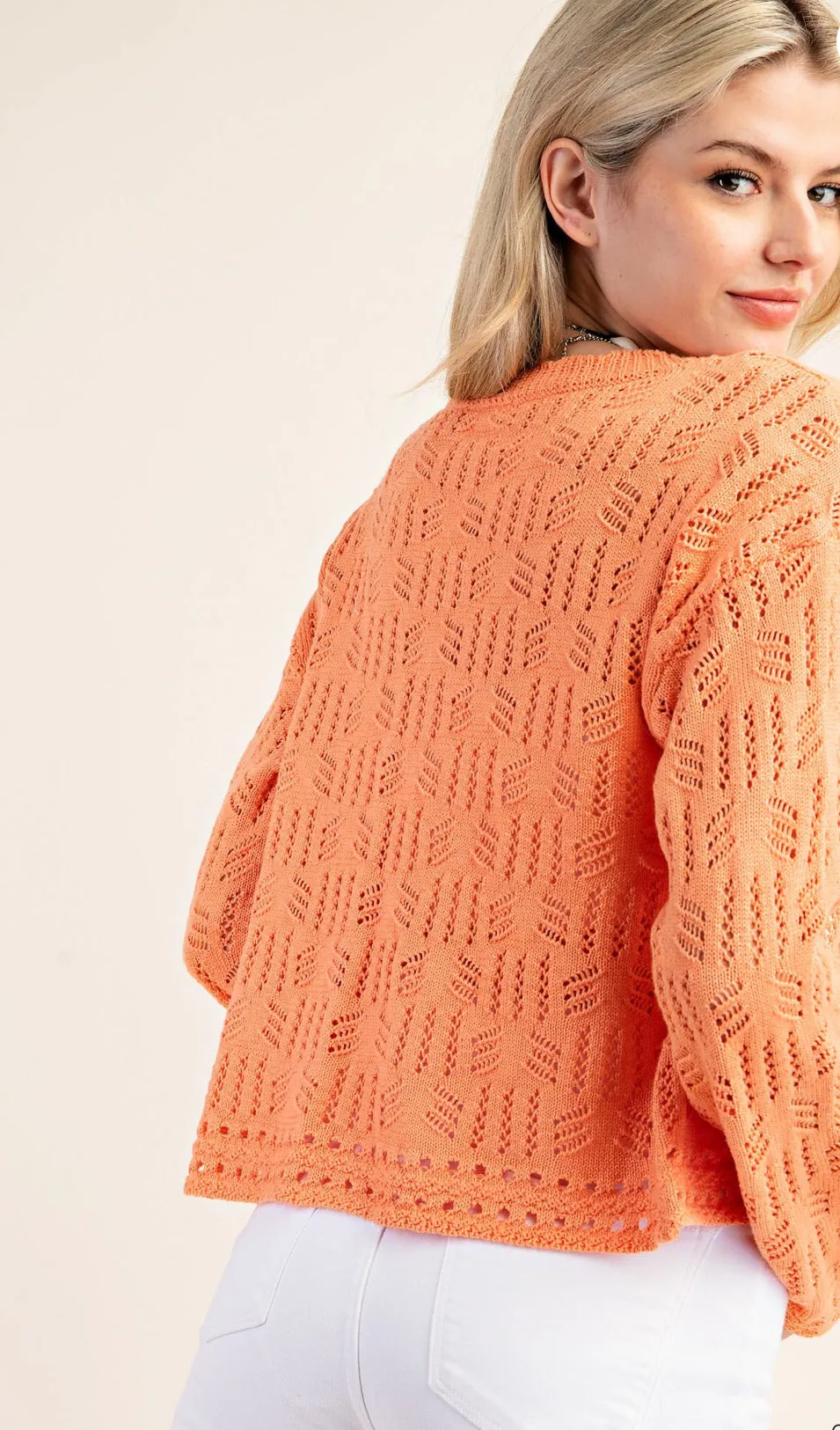 Kori Crochet Knit Cardigan