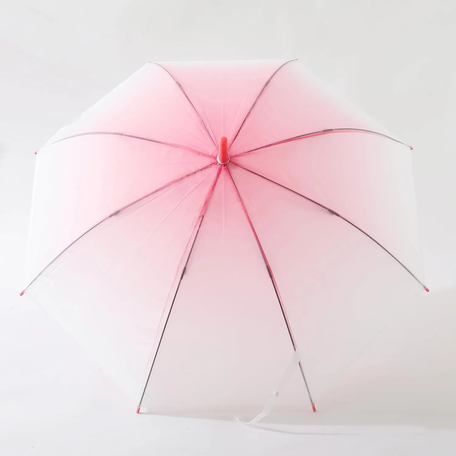 Kuber Industries Transparent Umbrella For Men & Women|Automatic Umbrella For Rain-Pack of 5 (Pink)