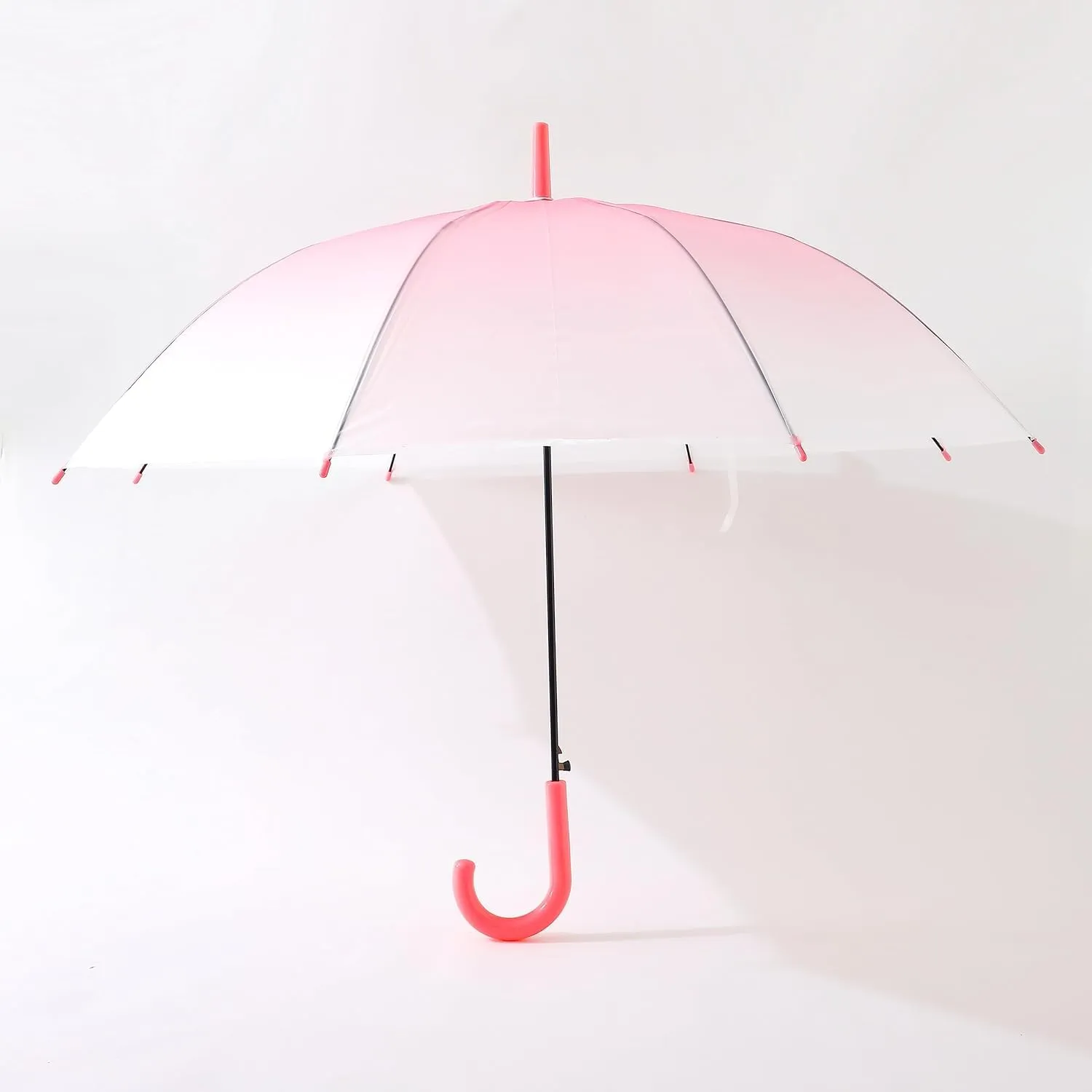 Kuber Industries Transparent Umbrella For Men & Women|Automatic Umbrella For Rain-Pack of 5 (Pink)