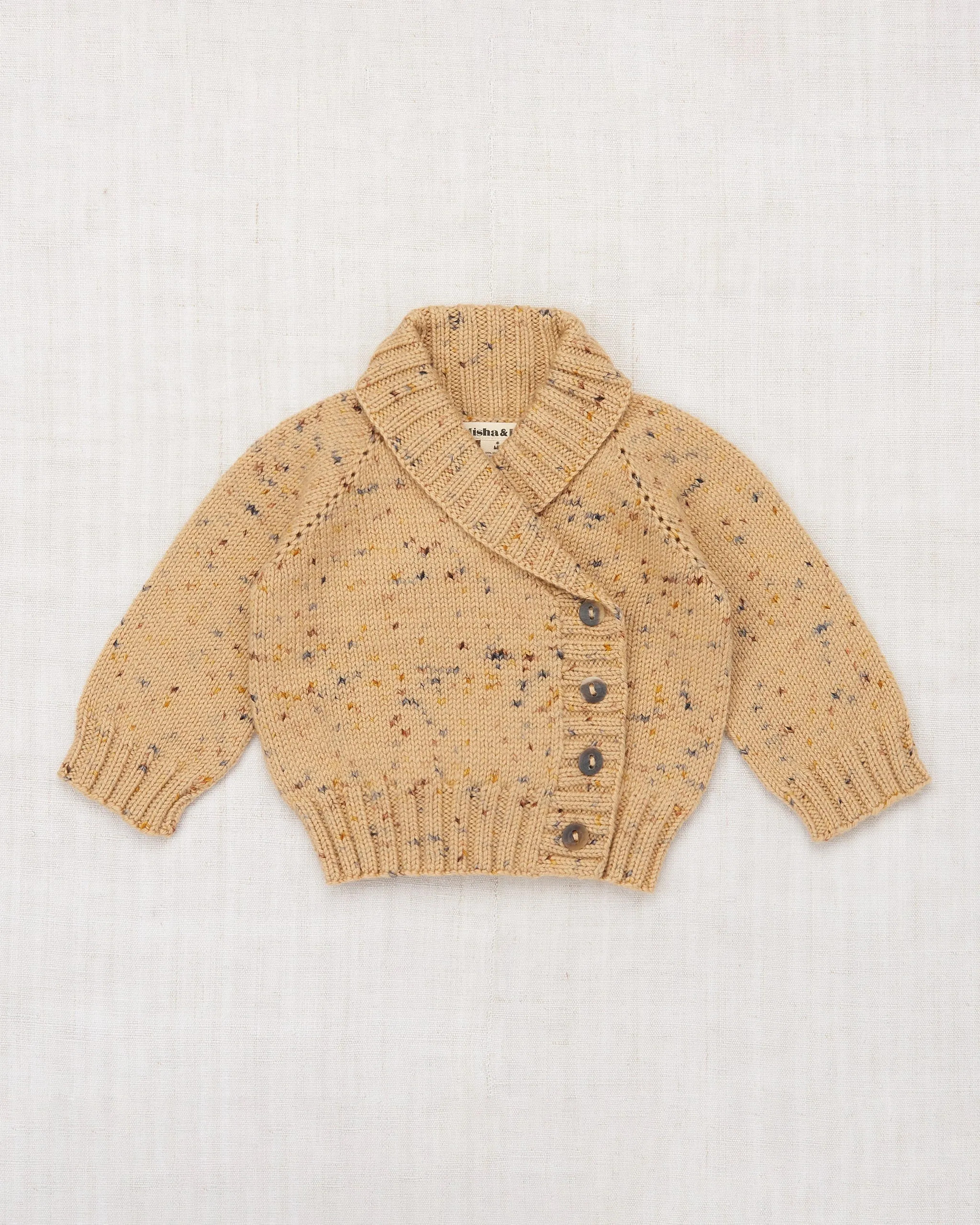 Layette Saltwater Cardigan - Camel Confetti