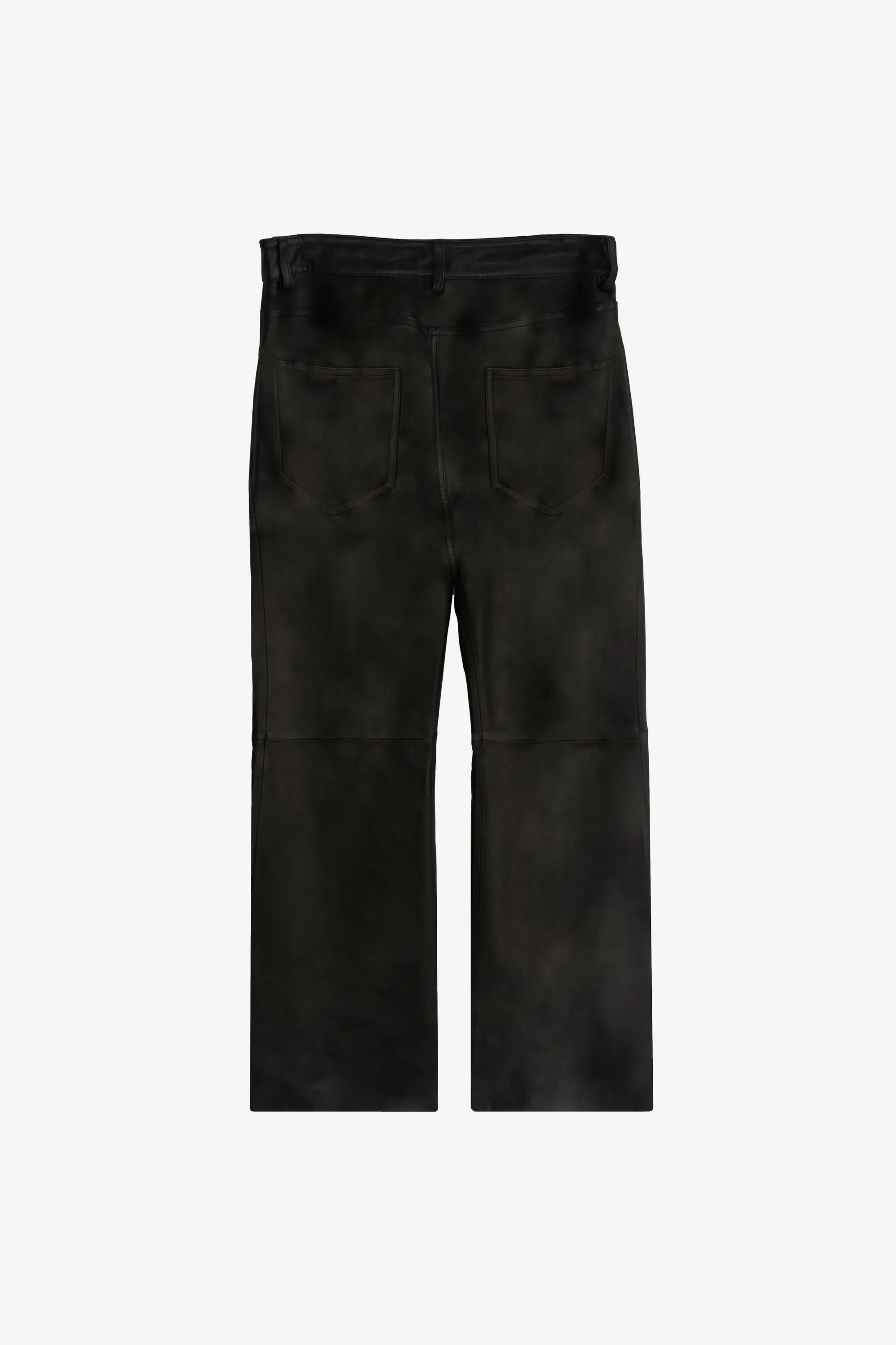 LEATHER 'STRAIGHT LEG' TROUSERS