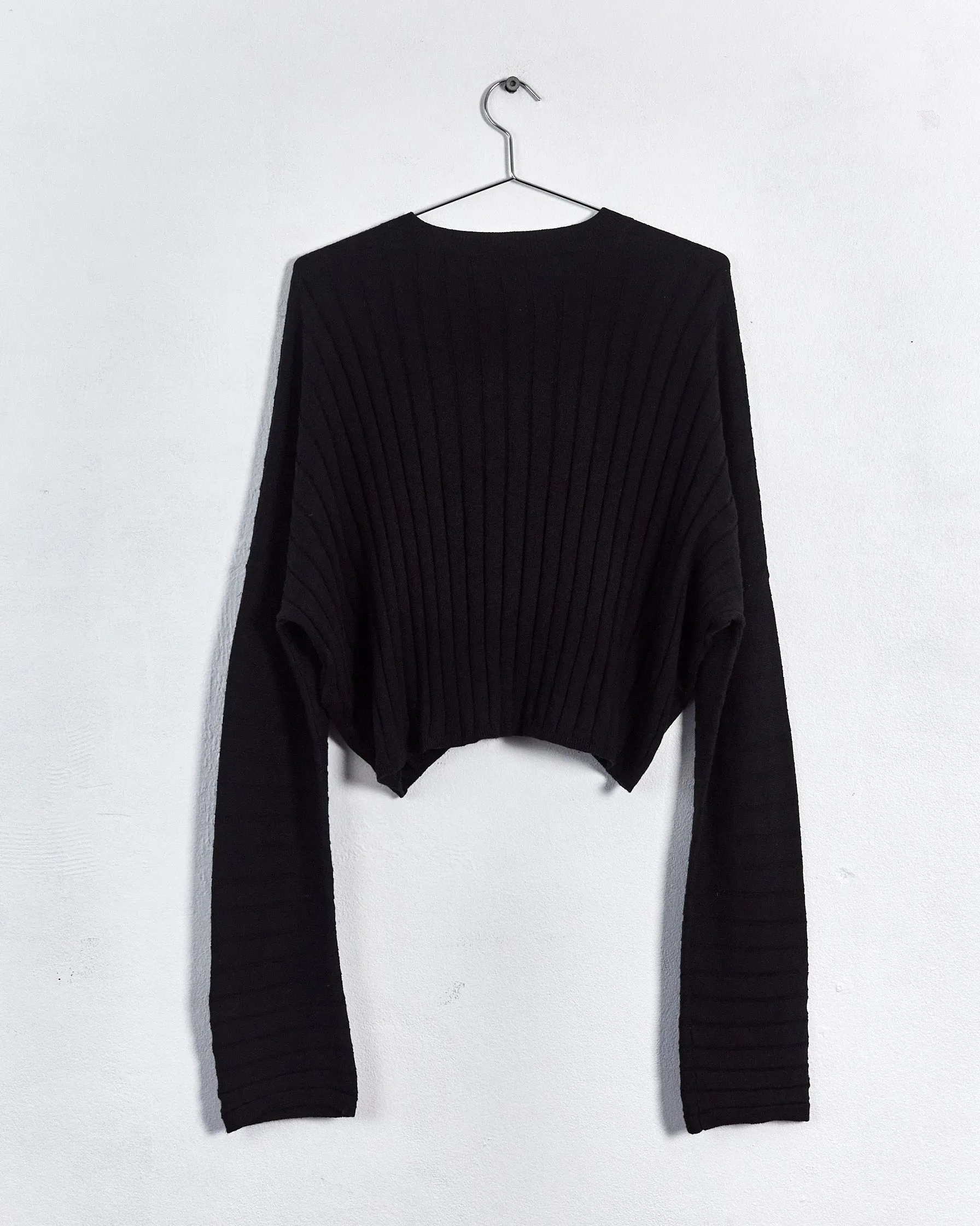 Lee Mathews 'cotton cashmere rib' cardigan, black, 12