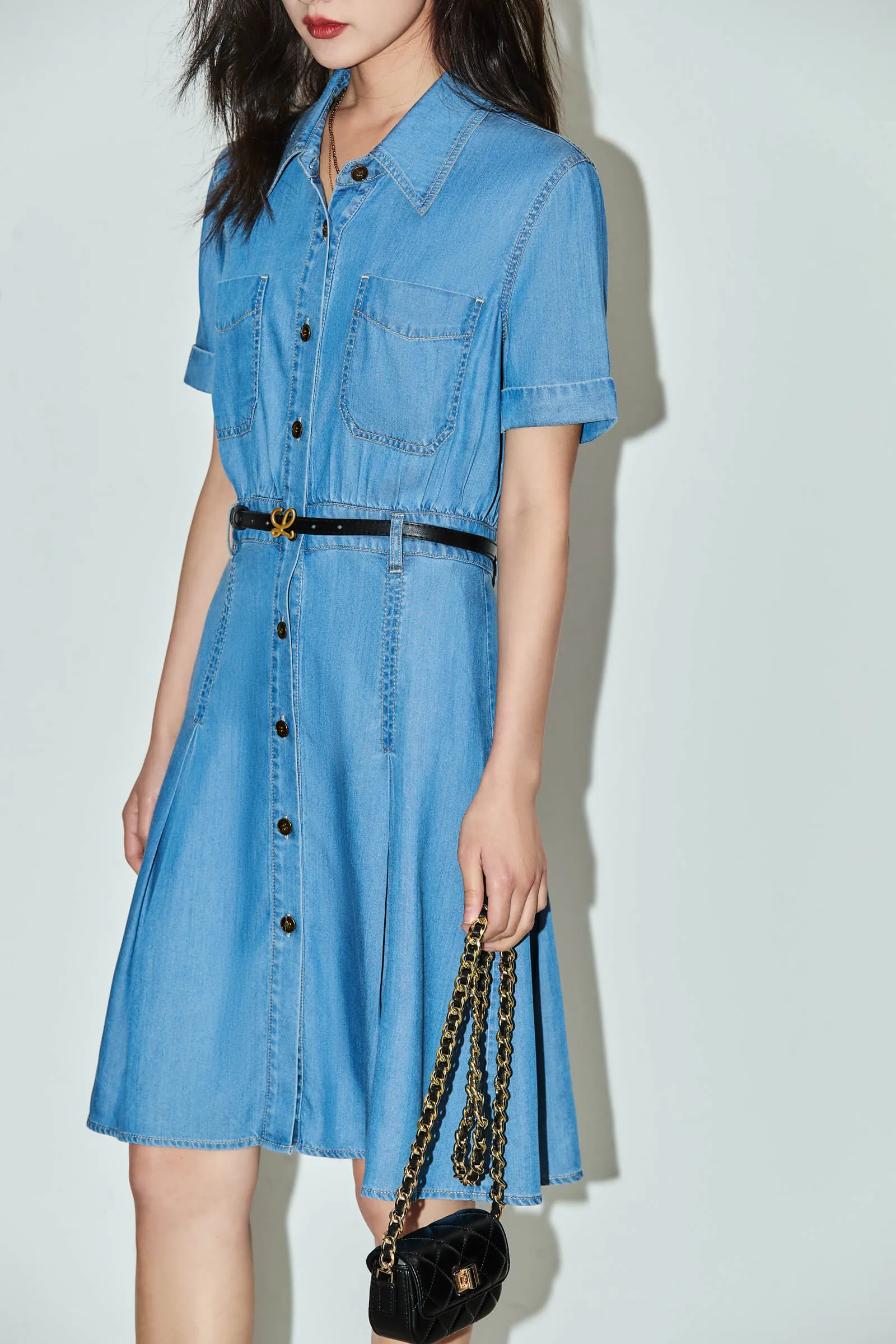 LILY Denim Shirt Dress