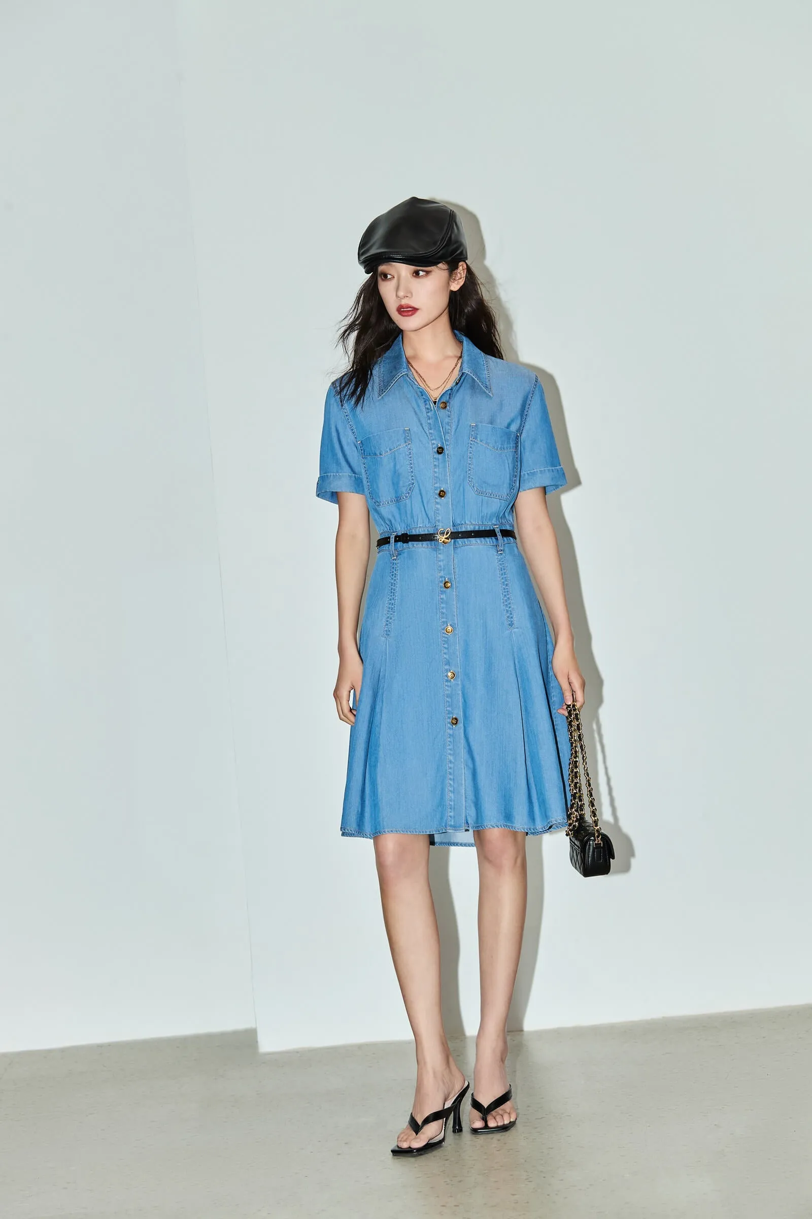 LILY Denim Shirt Dress