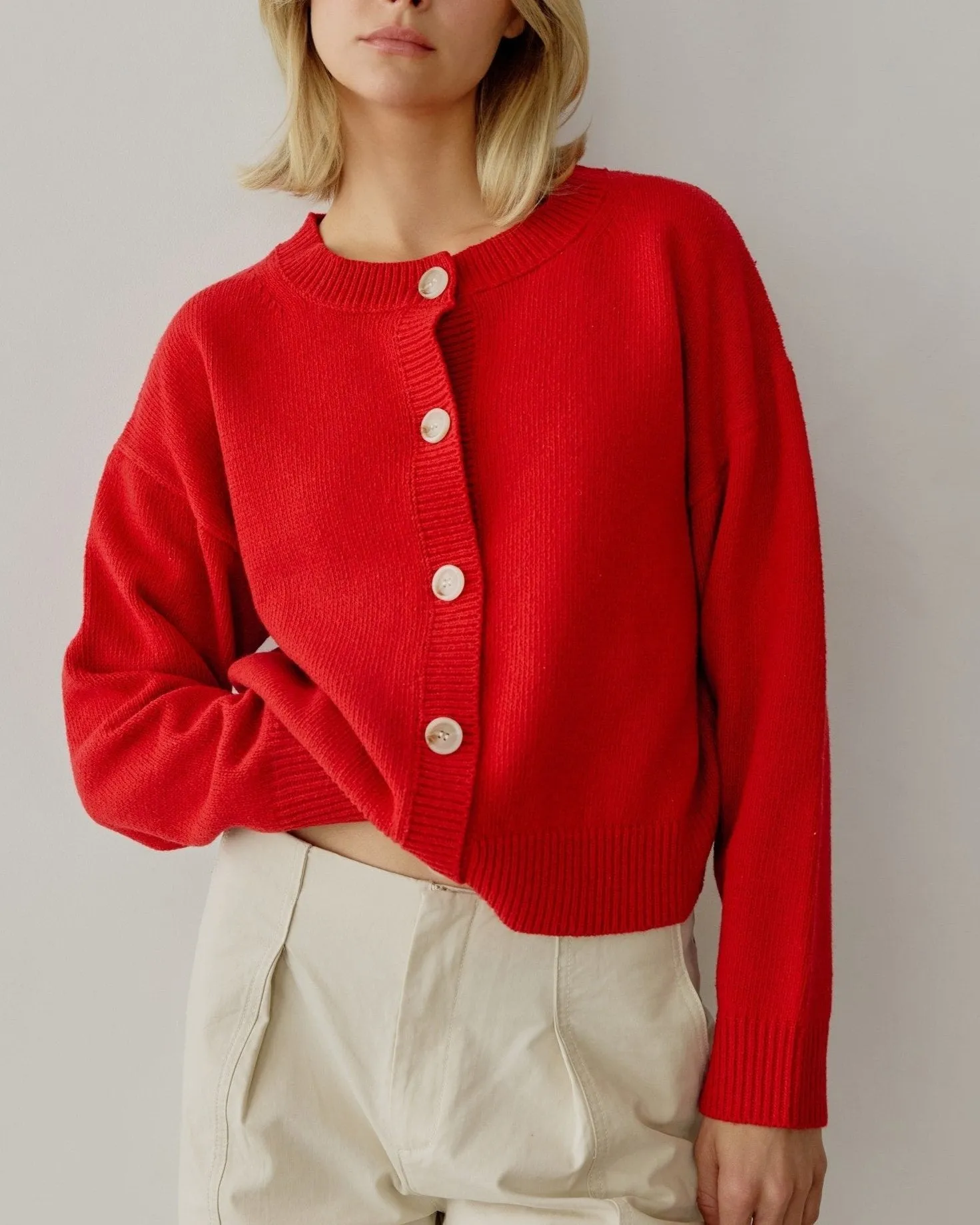 Lucy Cardigan in Red