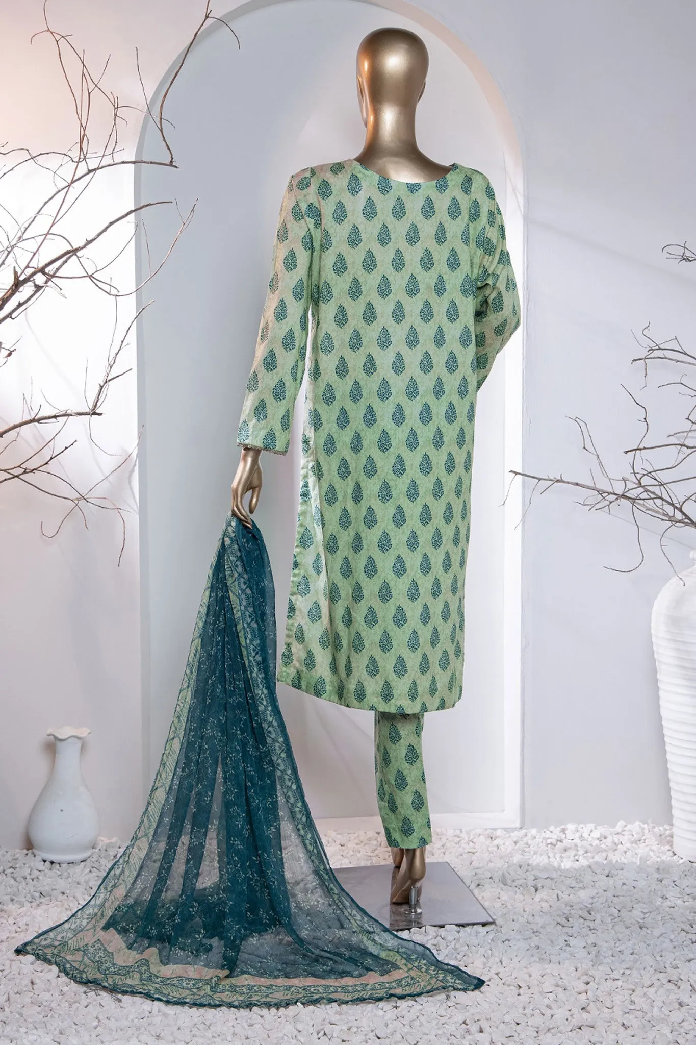 Meenakari By HZ Unstitched 3 Piece Emb Digital Print Doriya Lawn Collection'2024-MEC-96