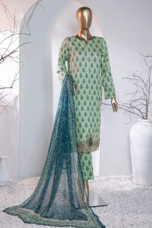 Meenakari By HZ Unstitched 3 Piece Emb Digital Print Doriya Lawn Collection'2024-MEC-96