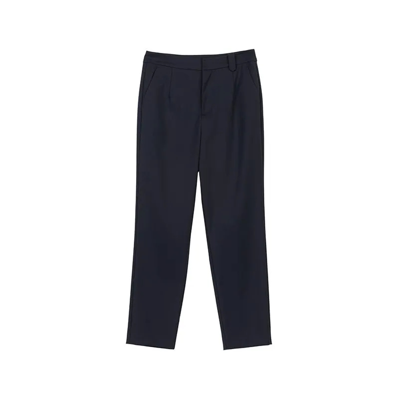 Navy Blue Cropped Pants