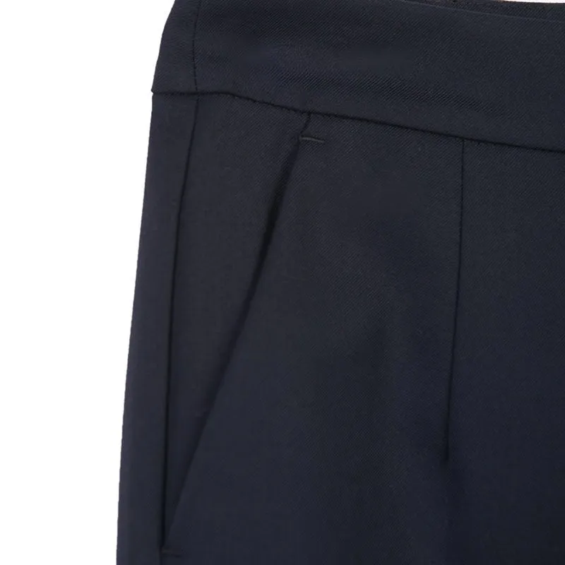 Navy Blue Cropped Pants