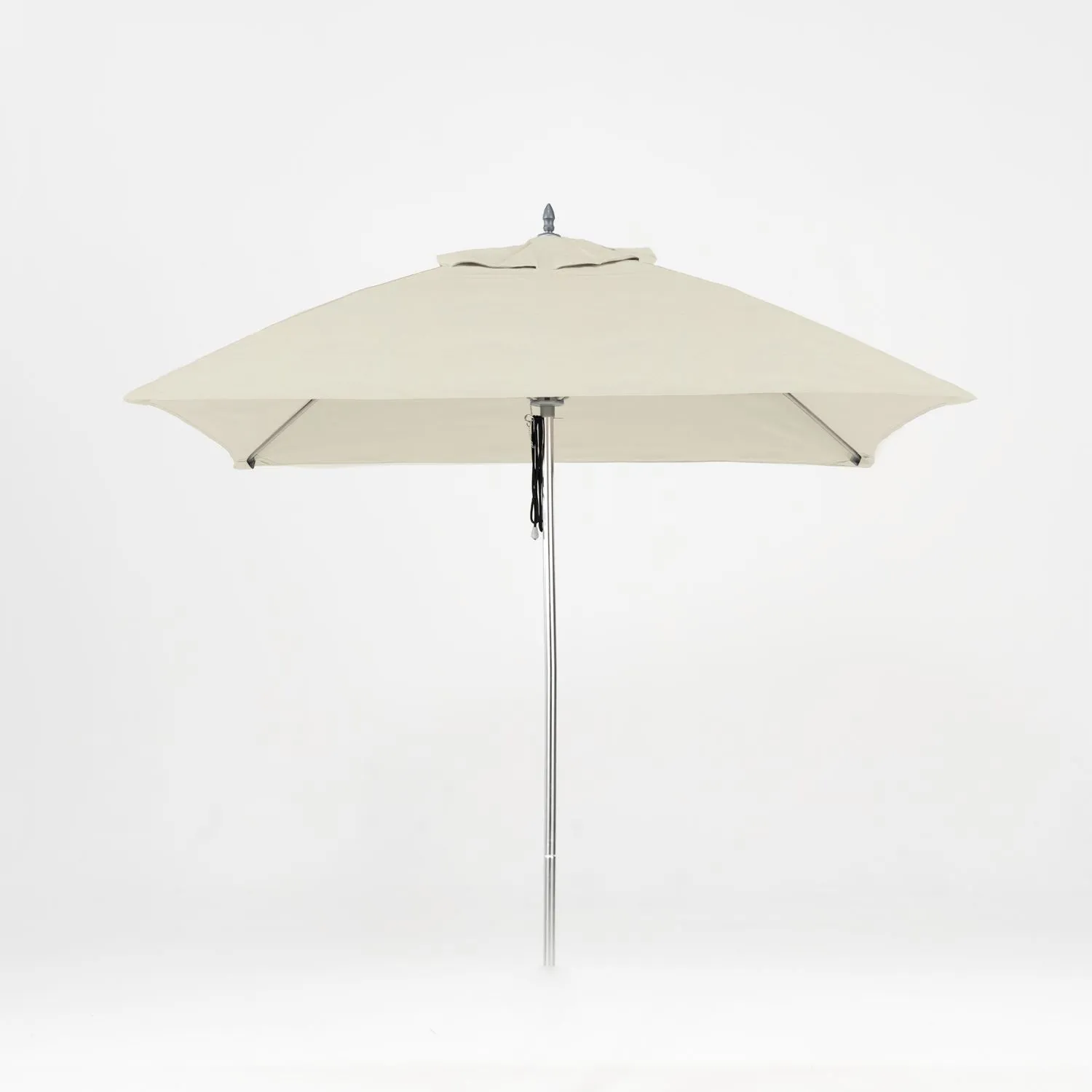 Oca 7.5' Square Outdoor Umbrella - Seashell White/Brushed Aluminum