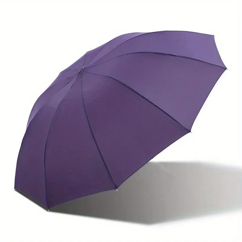 Outdoor Travel Large Folding Manual Umbrella, Rain Or Shine Dual-use Umbrella