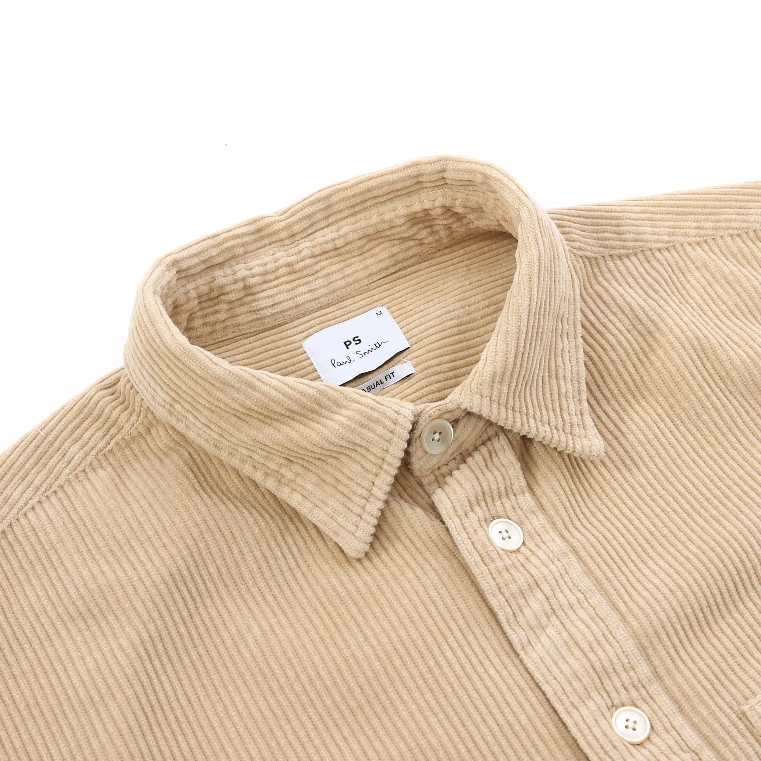 Paul Smith Casual Fit Corduroy Shirt in Sand