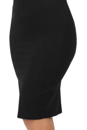 Plus Pencil Skirt Style 4562X in Black