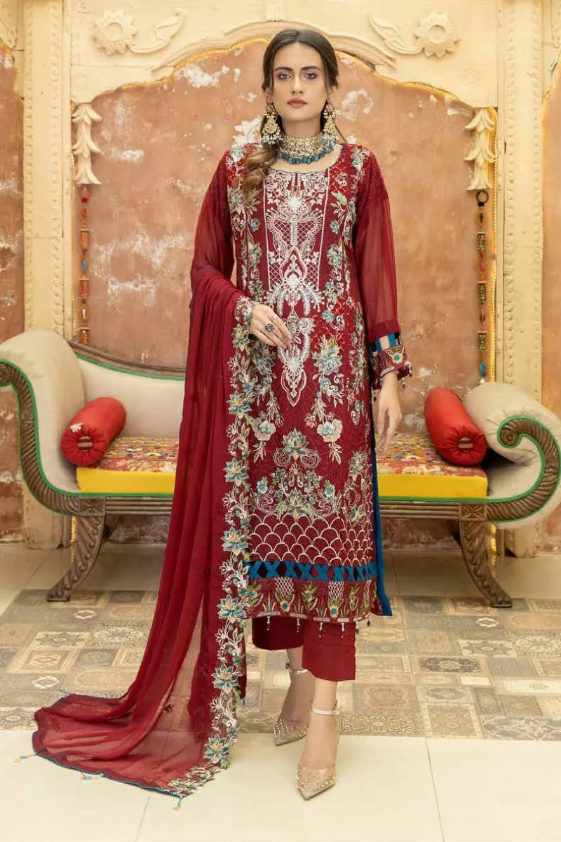 Poshak Mashal Luxury Chiffon Collection 2022 – D-03