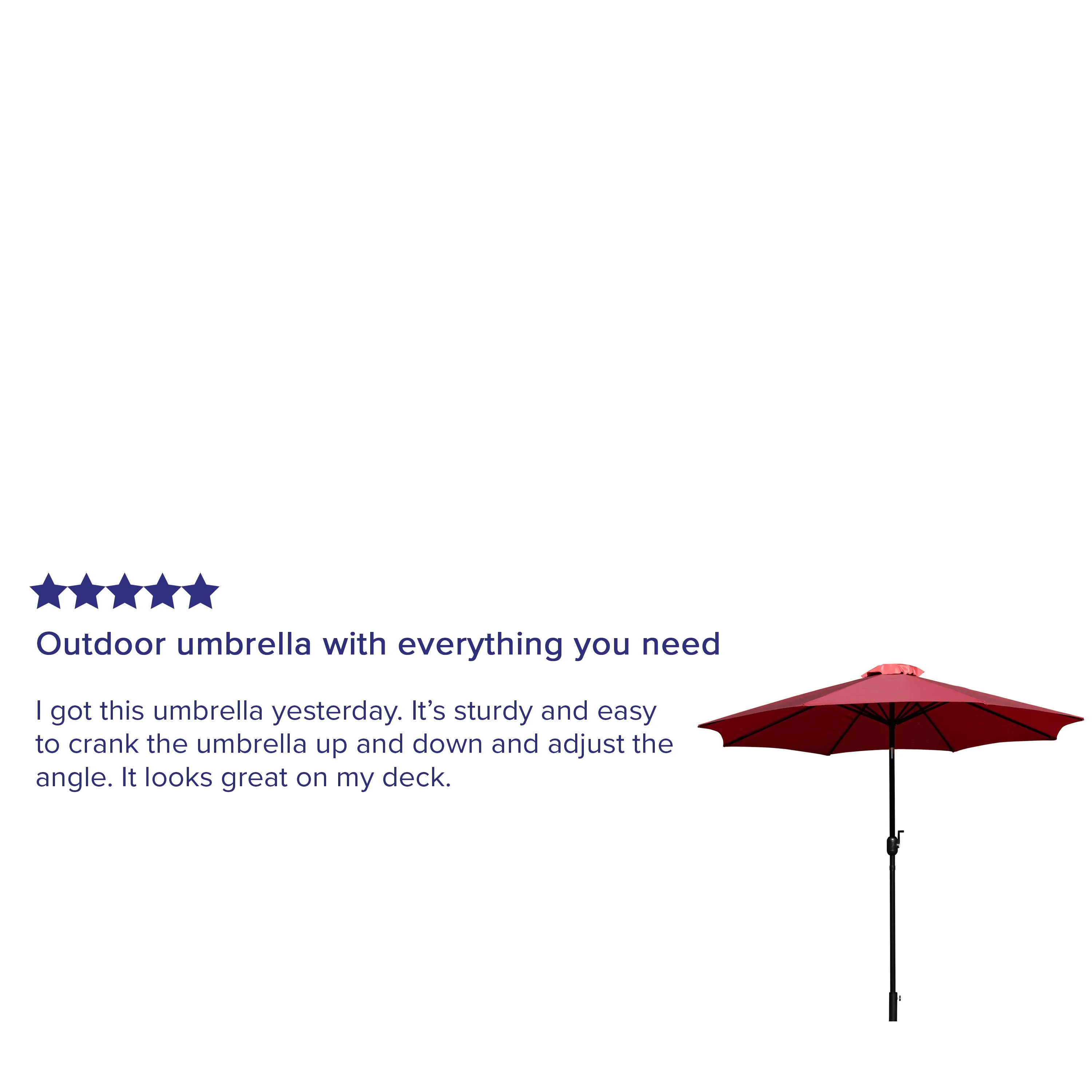 Red 9 FT Round Patio Umbrella GM-402003-RED-GG