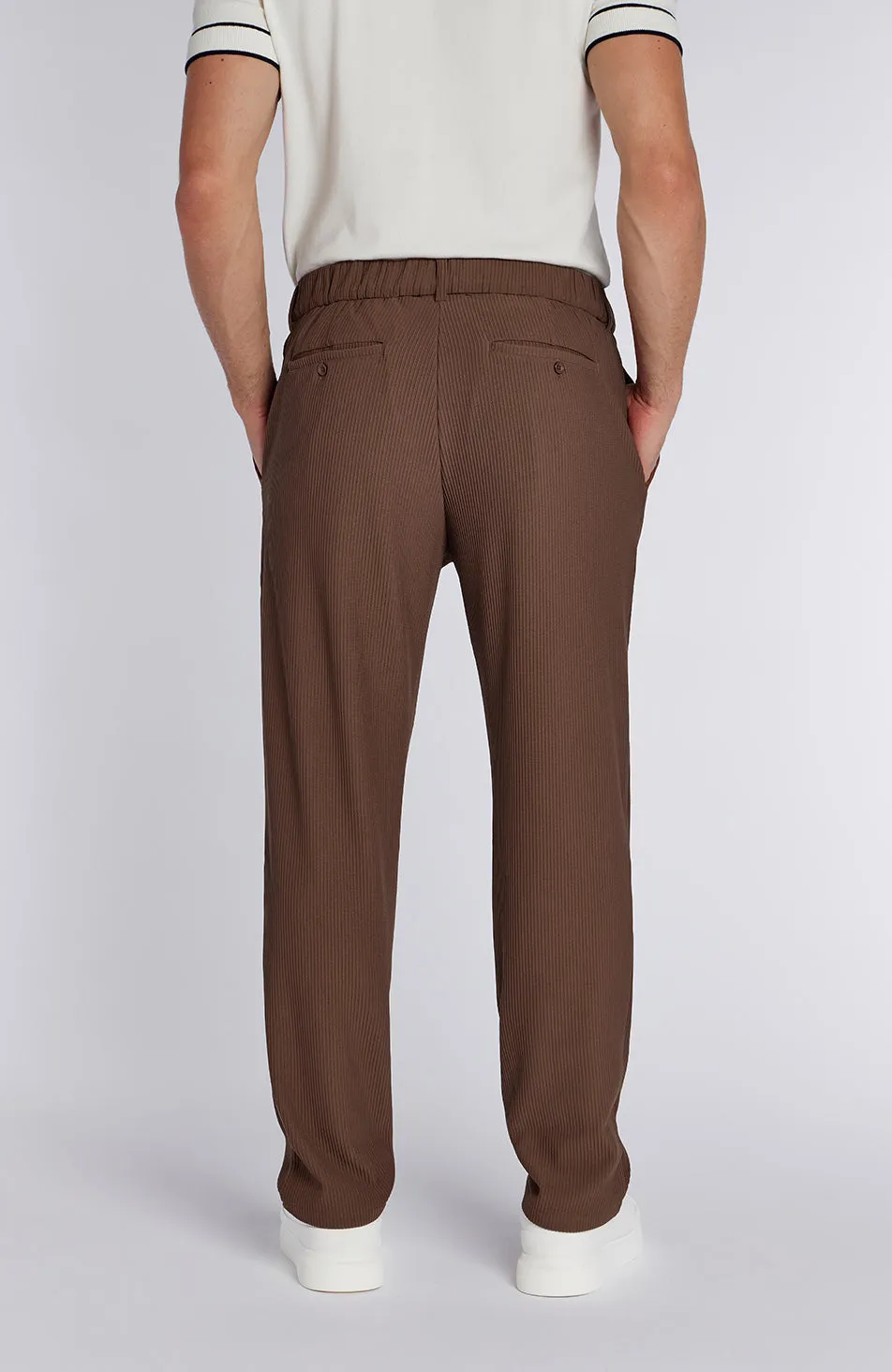 Rustique Straight leg Luxe Rib pants in Rust