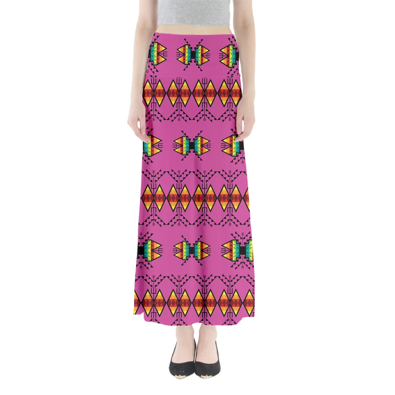 Sacred Trust Pink Full Length Maxi Skirt