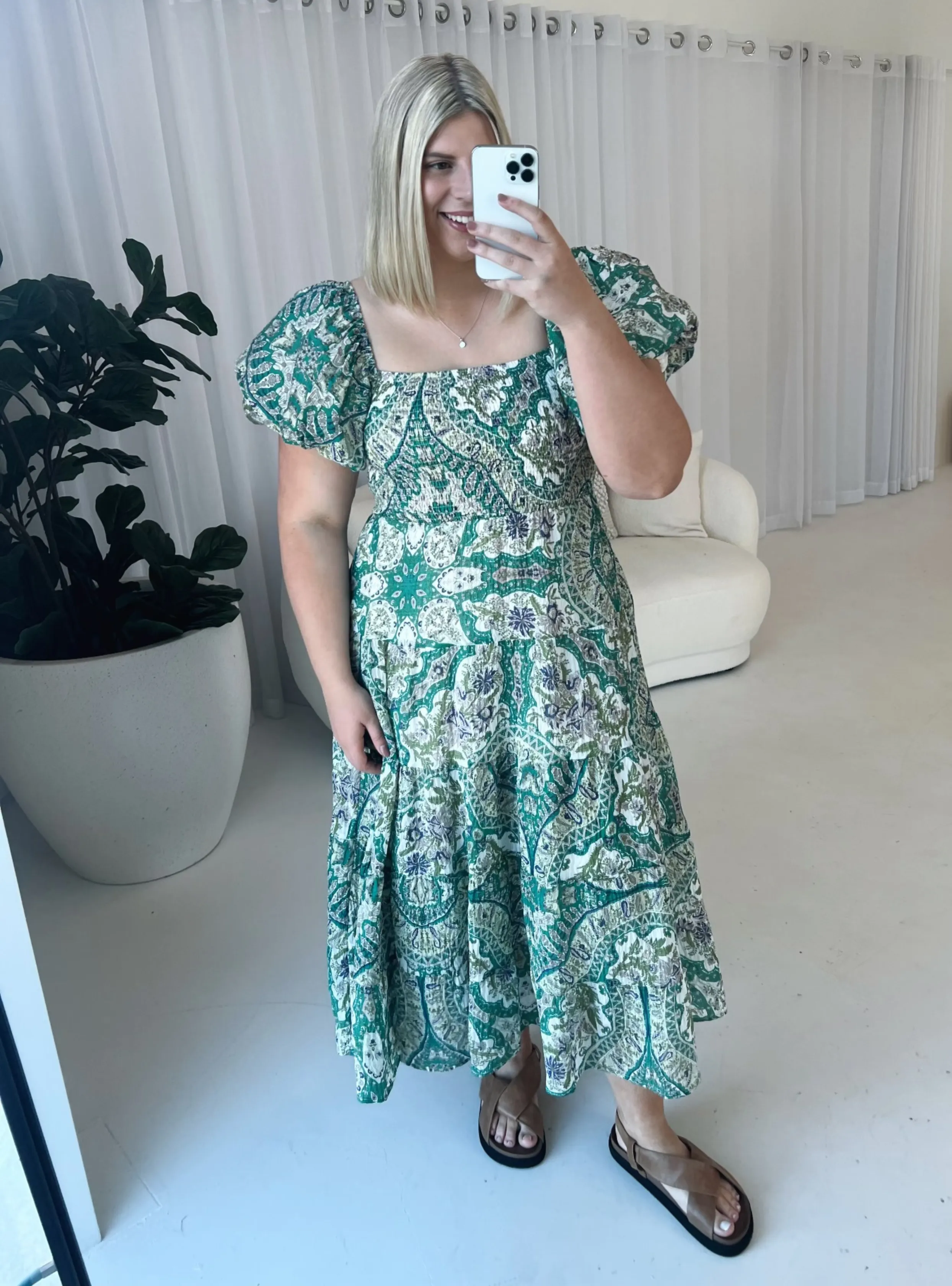 SADIE MIDI DRESS - Green