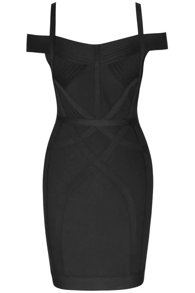 Sophia Bandage Mini Dress - Classic Black