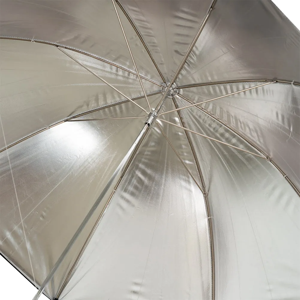 Spectrum Large Black/Silver Reflector Umbrella (40"/101cm)