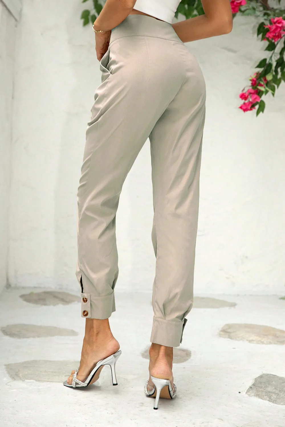 Straight Leg Pants with Pockets