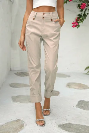 Straight Leg Pants with Pockets